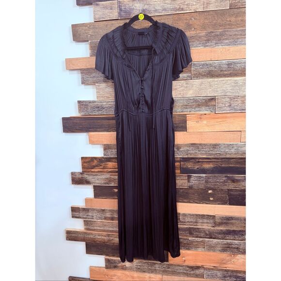 Gap Ruffle-Neck Midi Dress size medium - Picture 2 of 9